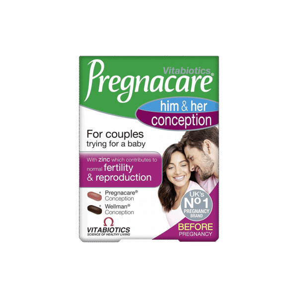 اقراص فيتابيوتكس بريجناكير كونسبشن له ولها - Vitabiotics Pregnacare Conception Tablets for Him and Her