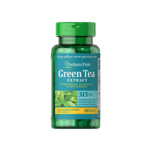 كبسولات الشاي الاخضر للتخسيس وحرق الدهون من بيورتان برايد الأمريكية - Green Tea extract Puritan’s Pride تركيز 315 جم / 100 كبسولة