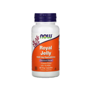 كبسولات رويال جيلي غذاء ملكات النحل من شركة ناو فودز - 60 كبسولة/تركيز 1500مجم - Now Foods Royal Jelly Capsules - 60 Capsules/1500 mg