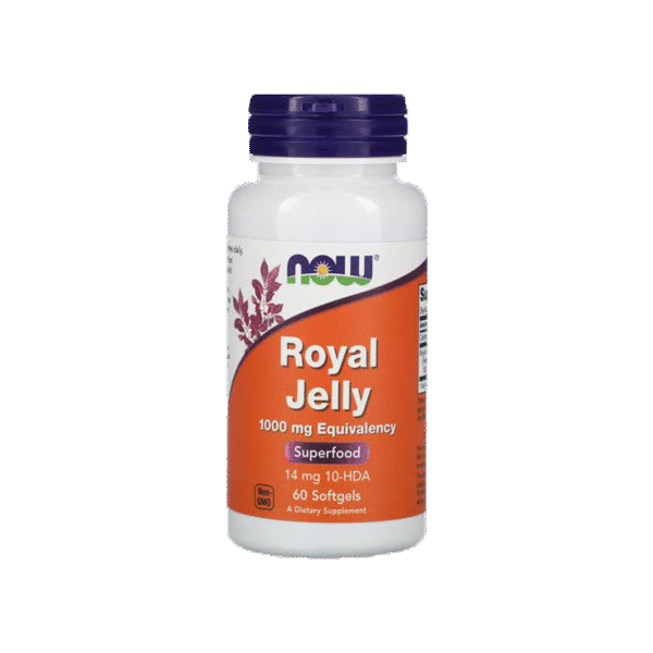 كبسولات رويال جيلي غذاء ملكات النحل من شركة ناو فودز - 60 كبسولة/تركيز 1000مجم - Now Foods Royal Jelly Capsules - 60 Capsules/1000 mg