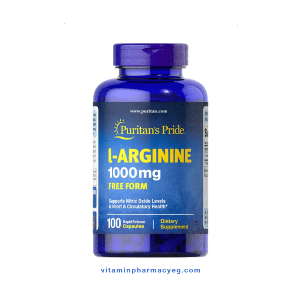إل أرجنين من بيورتان برايد 1000 مجم 100 كبسولة سريعة الامتصاص - L-Arginine Puritan’s pride 1000 mg 100 rapid release capsules