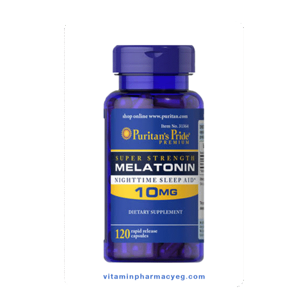 بيورتان برايد ميلاتونين 120قرص/تركيز 10 مجم - Puritan's Pride Melatonin 60 Tablets - 10 mg (Copy)