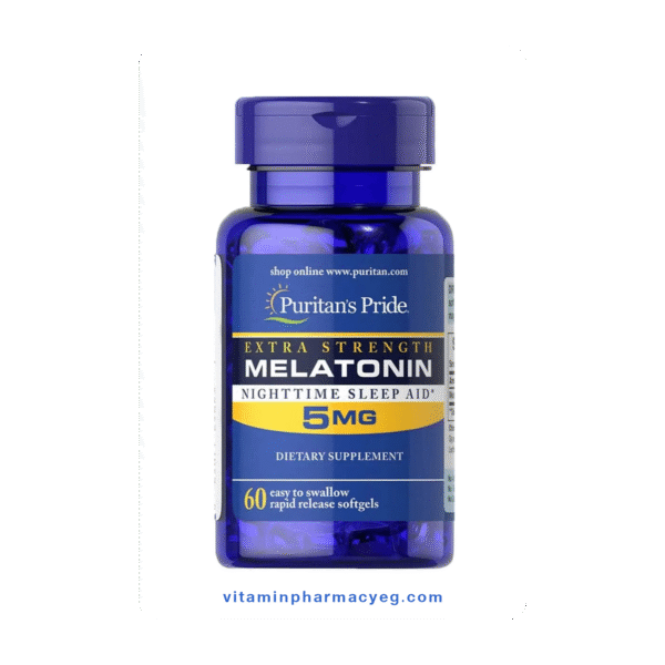 بيورتان برايد ميلاتونين 60قرص/تركيز 5 مجم - Puritan's Pride Melatonin 60 Tablets - 5 mg