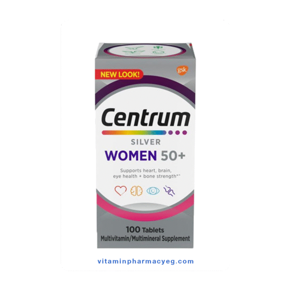 سنتروم سيلفر 50+ للنساء 100 قرص - Centrum Silver 50+ for Women 100 Tablets