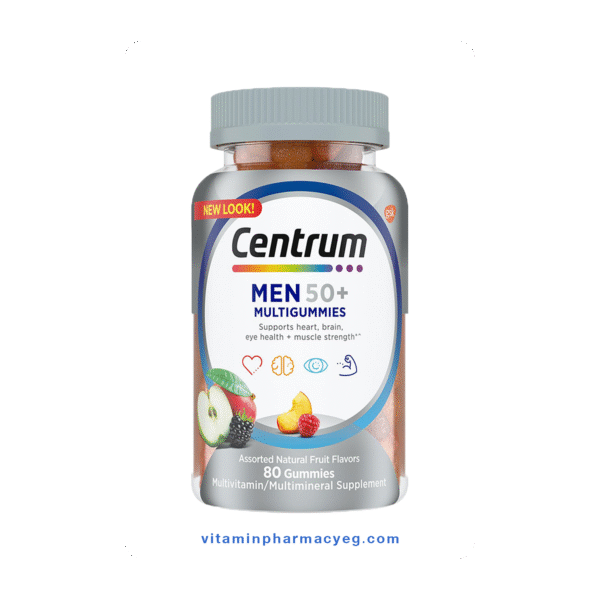 سنتروم سيلفر 50+ مضغ بطعم الفواكهة للرجال 100 قطعة - Centrum Silver 50+ Fruit Flavored Chewables for Men 100 Count