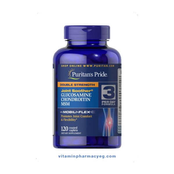 مسكن المفاصل جلوكوزامين كوندرويتن ام اس ام من بيورتان برايد 120 كبسولة - Puritan's Pride Glucosamine Chondroitin MSM Joint Relief - 120 Capsules