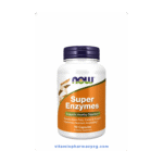 SUPER ENZYMES 90 CAP NOW – مكمل إنزيمات هاضمة لتحسين الهضم وصحة المعدة من NOW