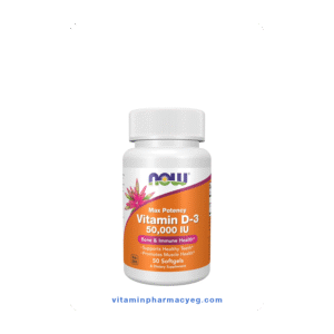 VITAMIN D3 50000 IU 50 TAB NOW – فيتامين د3 لعلاج النقص الحاد وتقوية المناعة والعظام