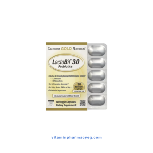 California Gold Nutrition LactoBif® 30 Probiotics - بروبيوتيك لاكتوبيف، عبوة 60 كبسولة نباتية