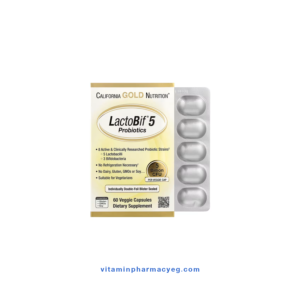 California Gold Nutrition LactoBif® 5 Probiotics - بروبيوتيك لاكتوبيف 5 مليار - 60 كبسولة